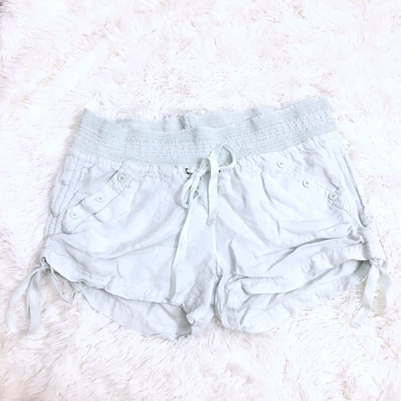 Jolt Pants - 💥3/$15 Light Sky Blue Elastic Waist Linen Shorts